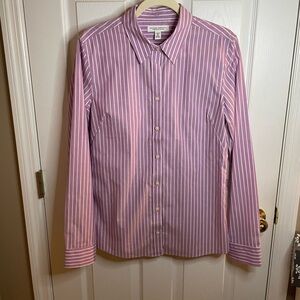 NWT Banana Republic Lavender/Purple and White Striped Shirt